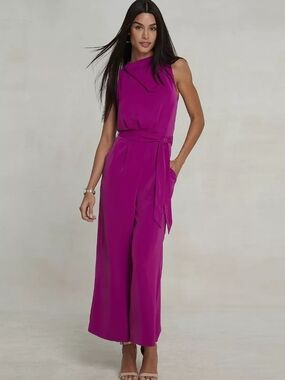 Nicole Miller Raspberry Sleeveless Jumpsuit